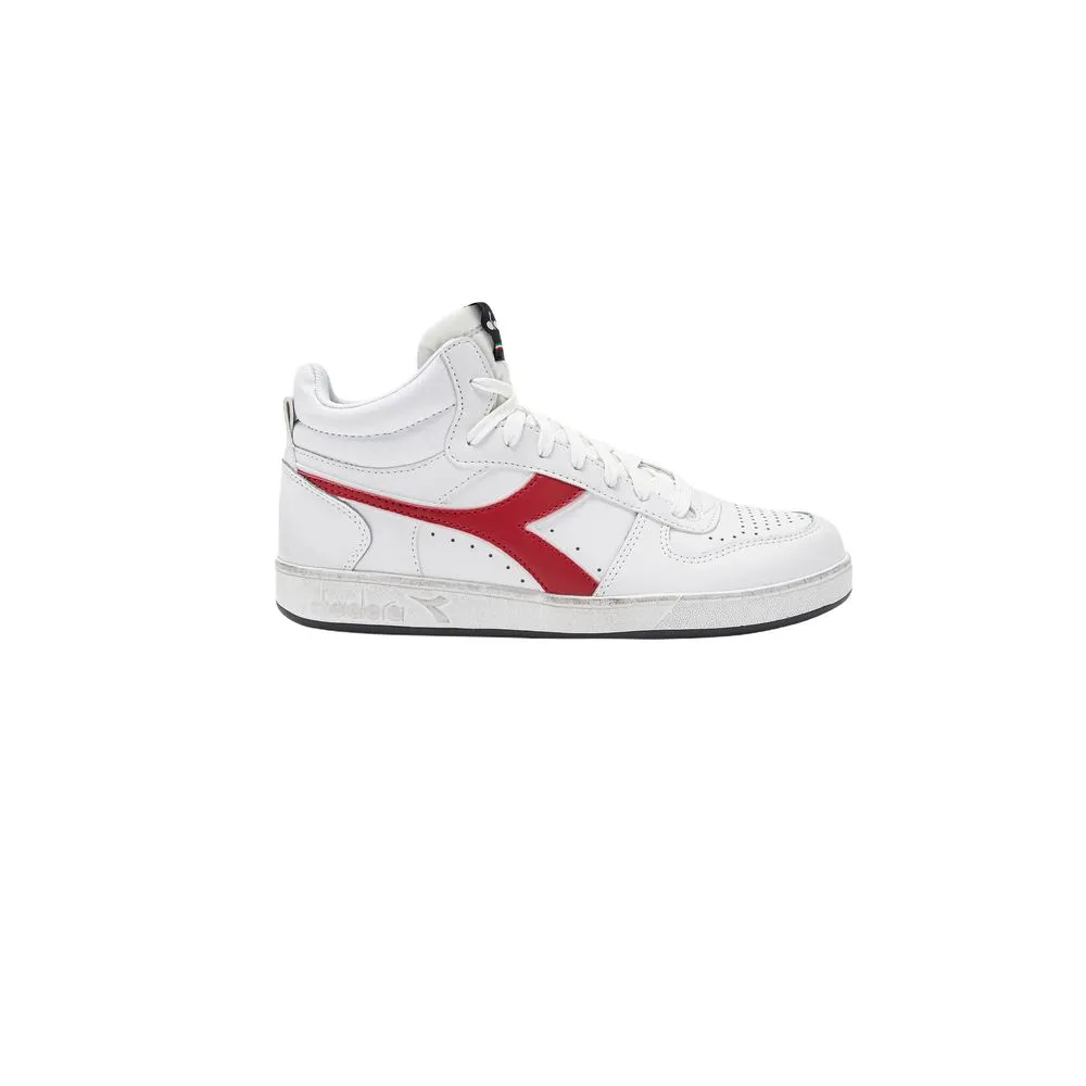 Diadora Men's Red Leather Sneaker