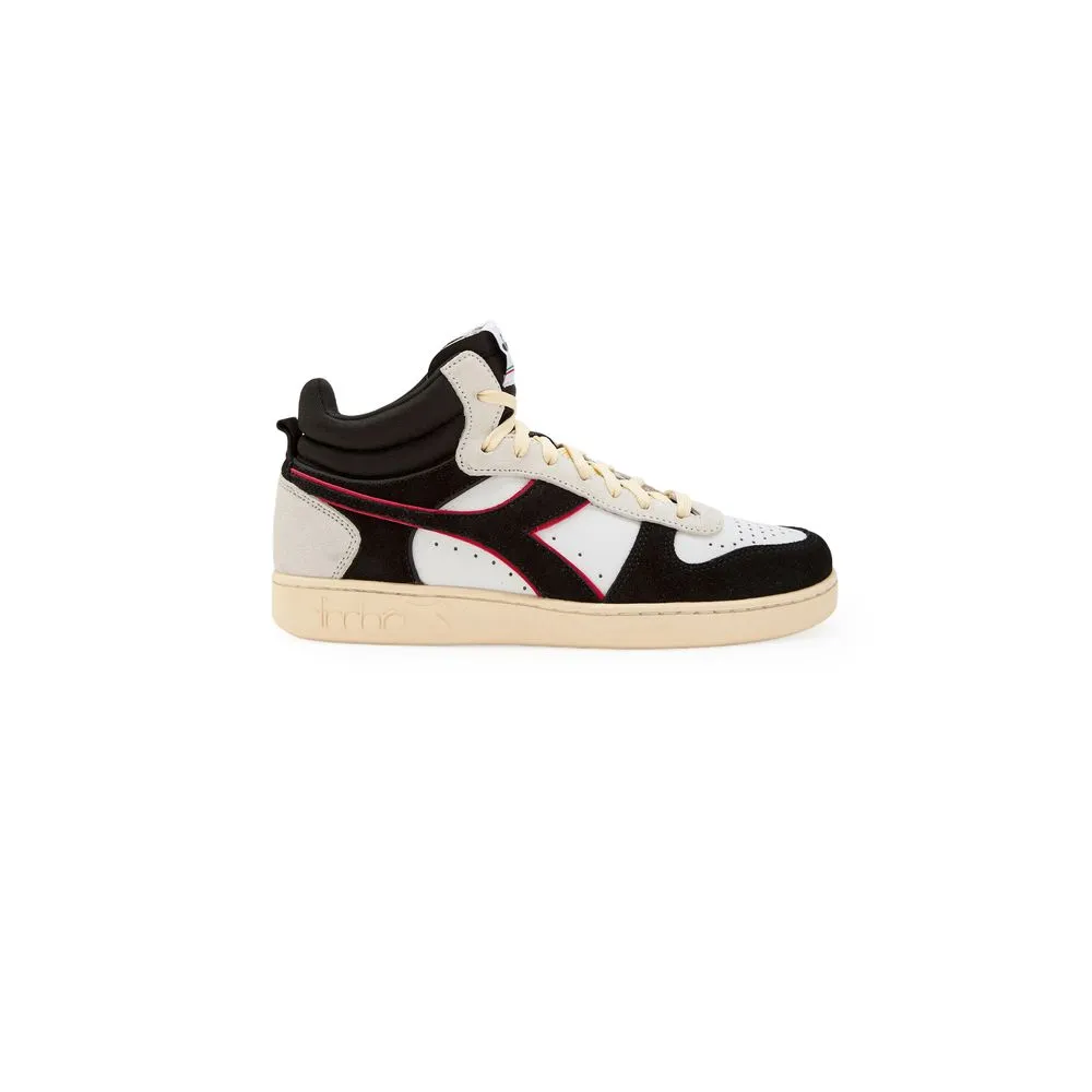 Diadora Men's Black Leather Sneaker