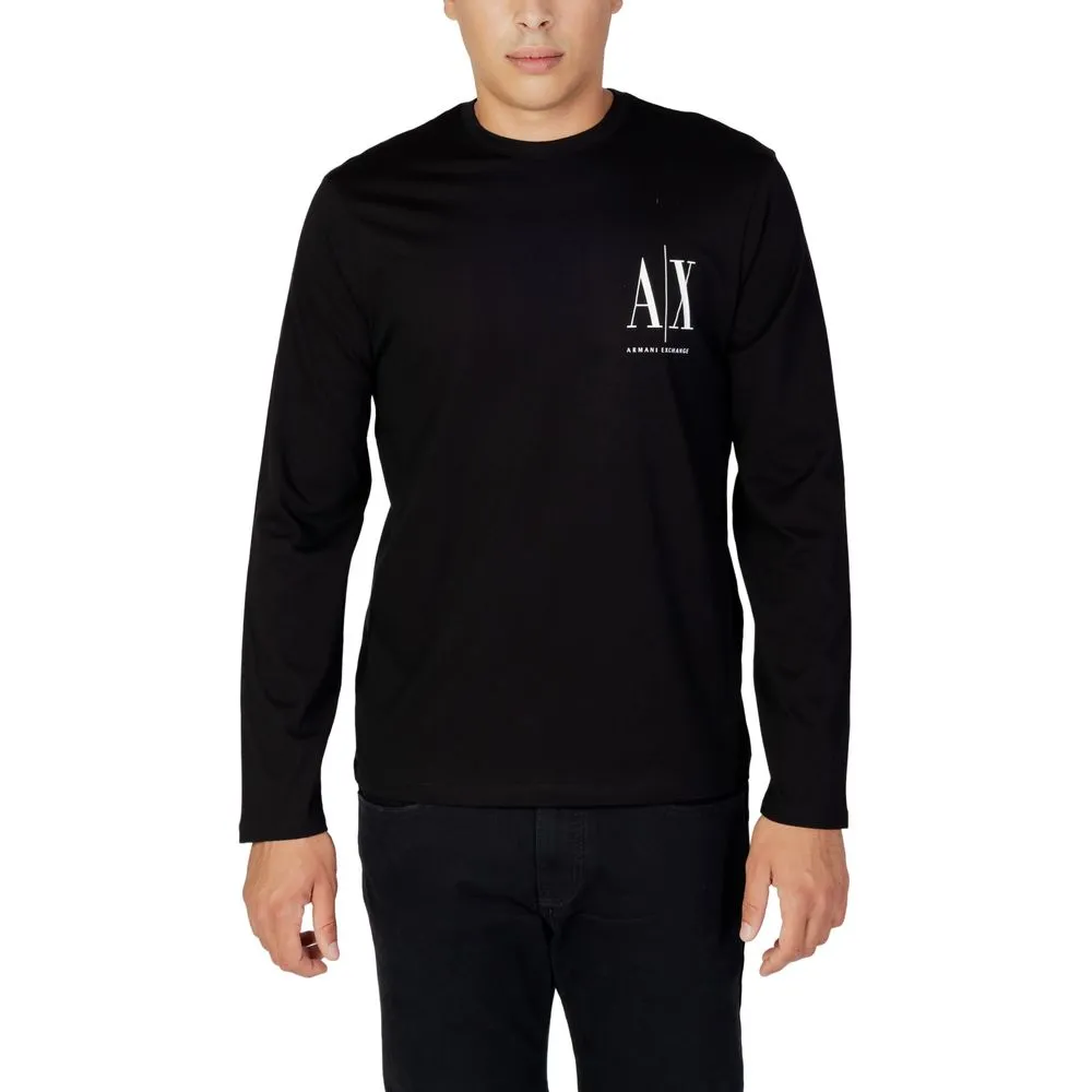 Armani Exchange Men's Black Cotton T-Shirt