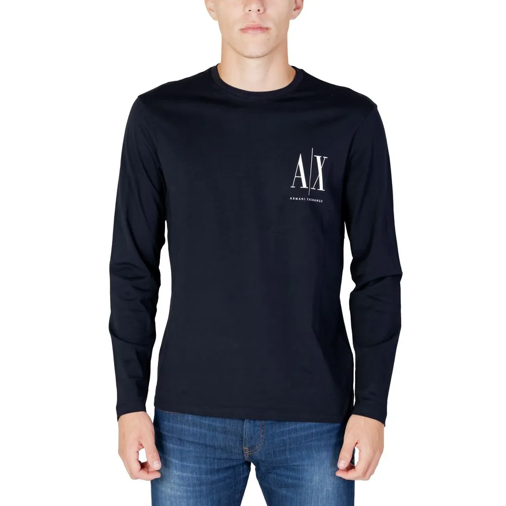 Armani Exchange Men's Blue Cotton T-Shirt