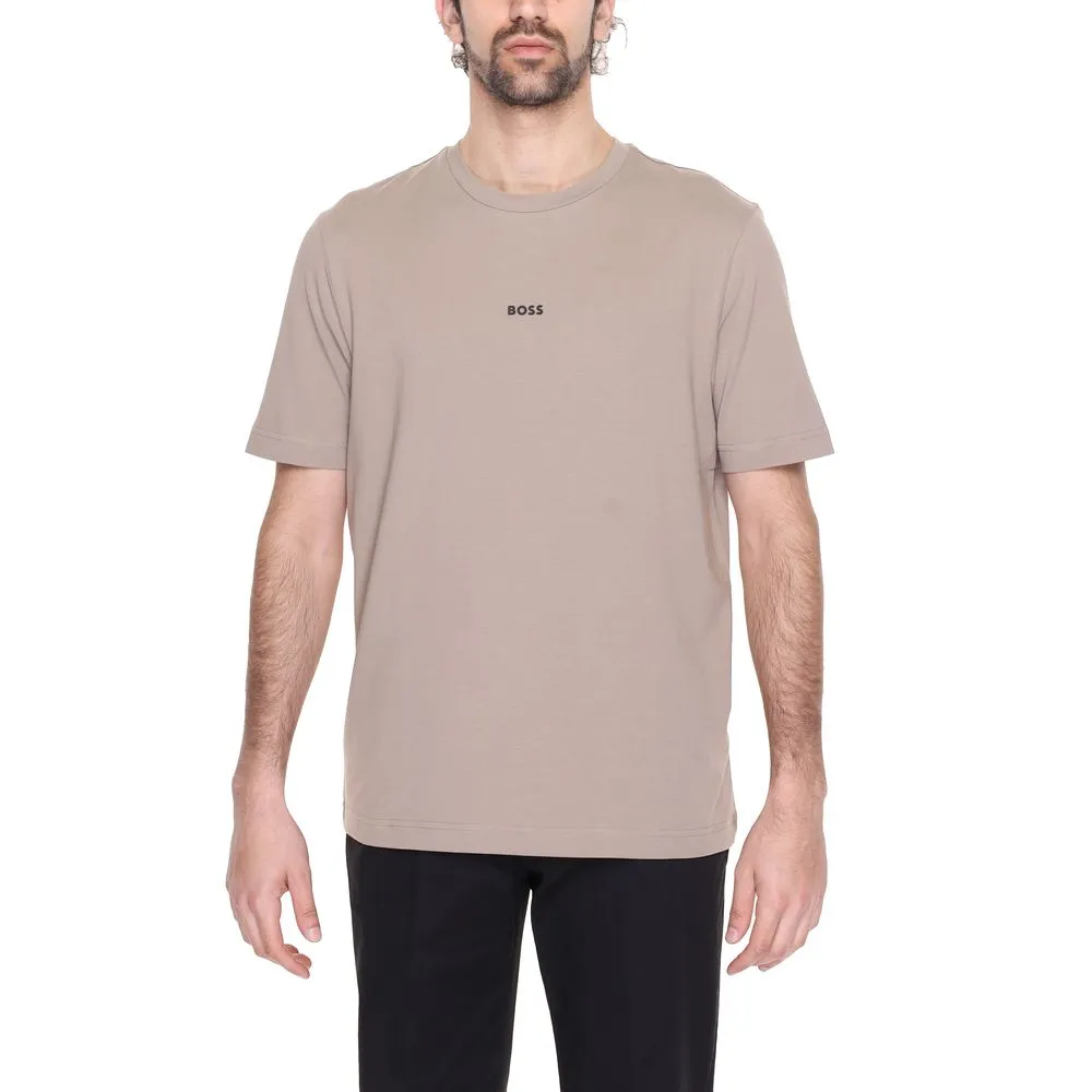 Hugo Boss Men's Brown Cotton T-Shirt
