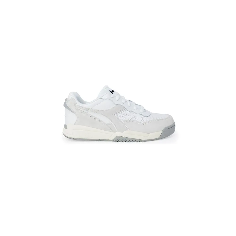 Diadora Men's White Leather Leather Sneaker