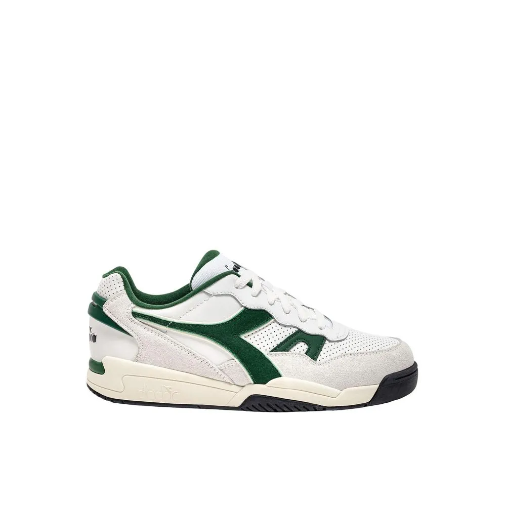 Diadora Men's Green Synthetic Leather Sneaker