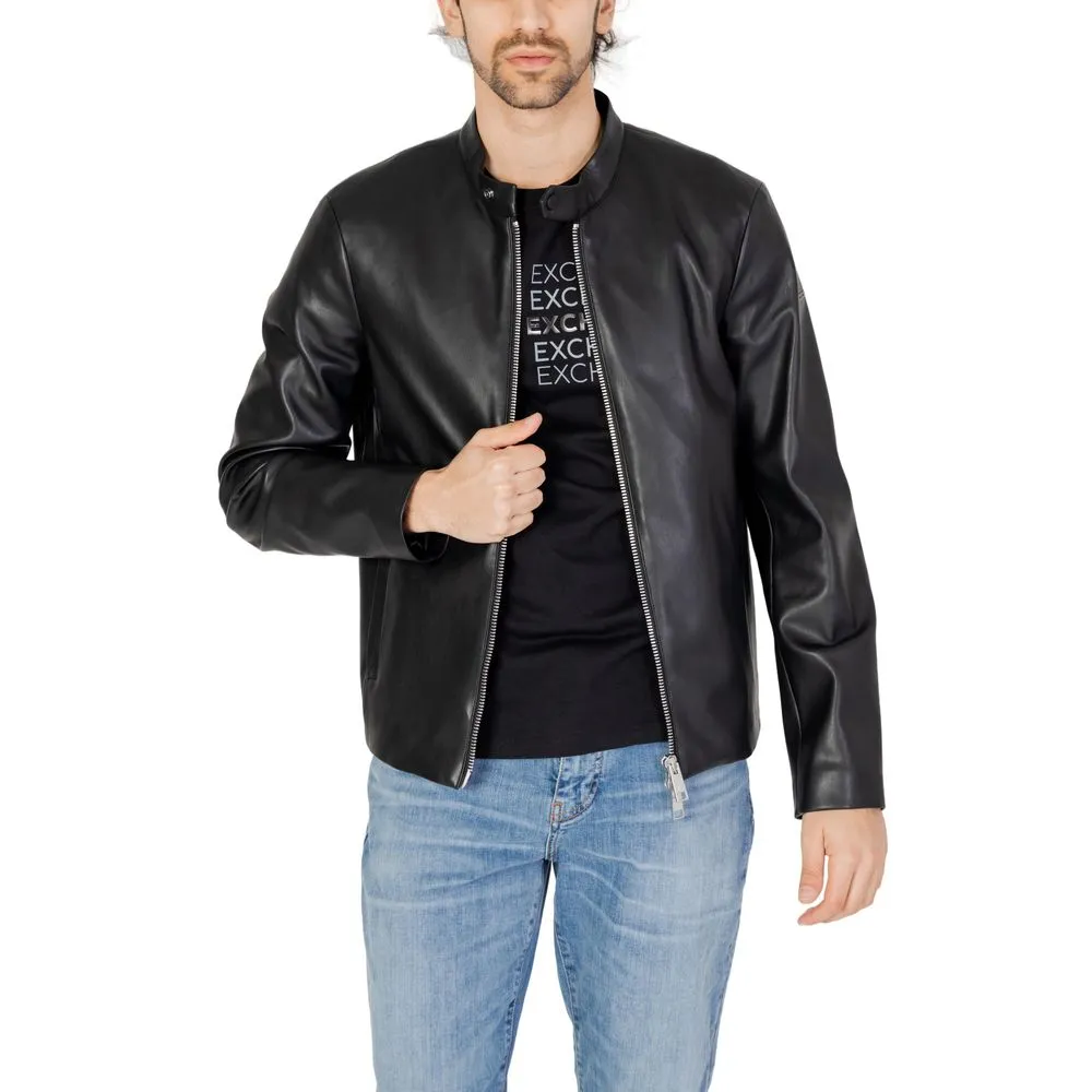 Armani Exchange Men's Black Polyester Jacket