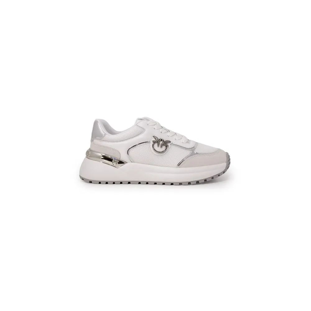 PINKO Women's White Leather Sneaker