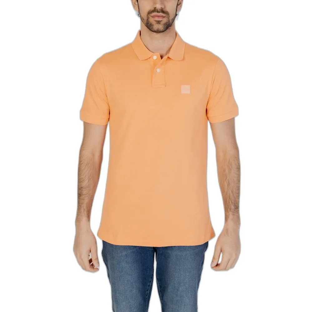 Hugo Boss Men's Orange Cotton Polo Shirt