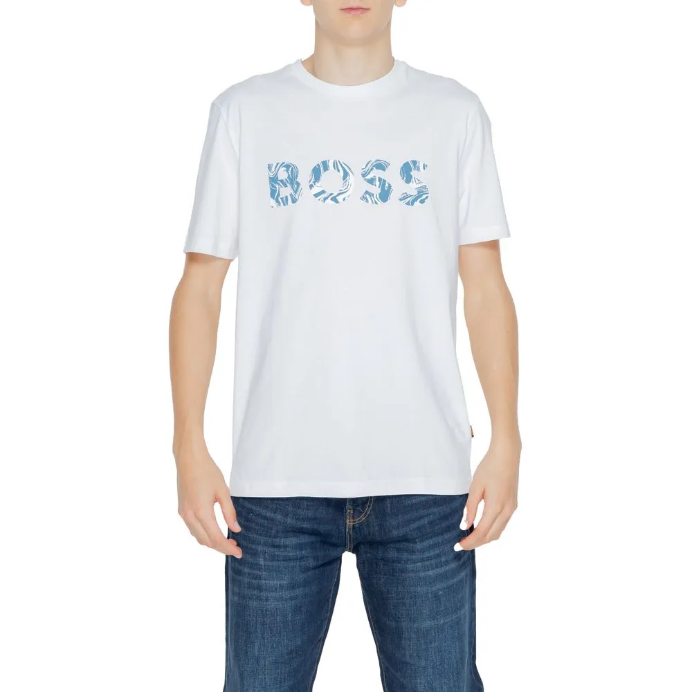Hugo Boss Men's White Cotton T-Shirt