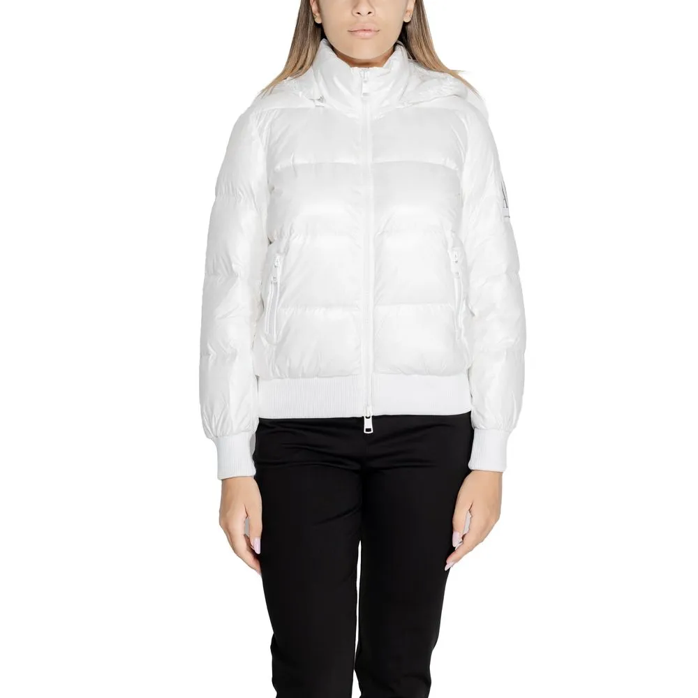 Armani Exchange Women's White Polyamide Jackets & Coat