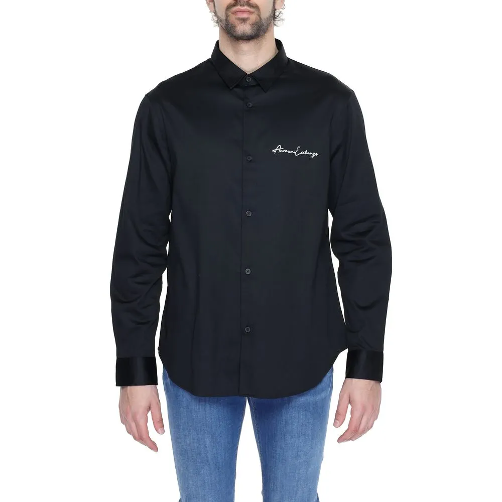 Armani Exchange Men's Black Cotton Shirt