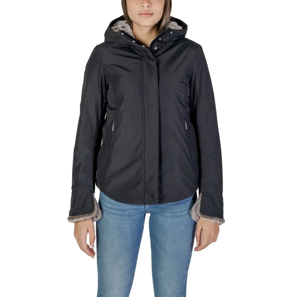 Suns Women's Black Polyester Jackets & Coat