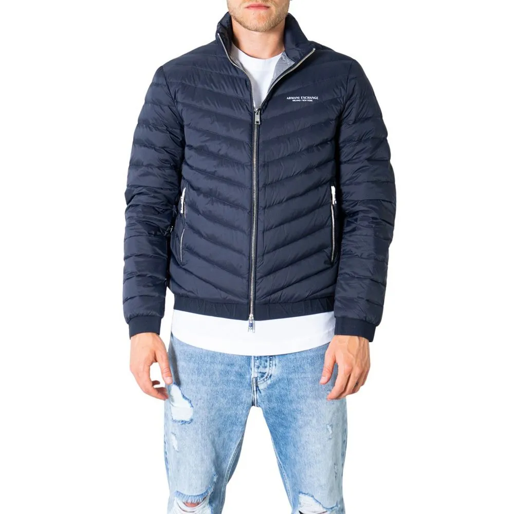 Armani Exchange Men's Blue Polyester Jacket