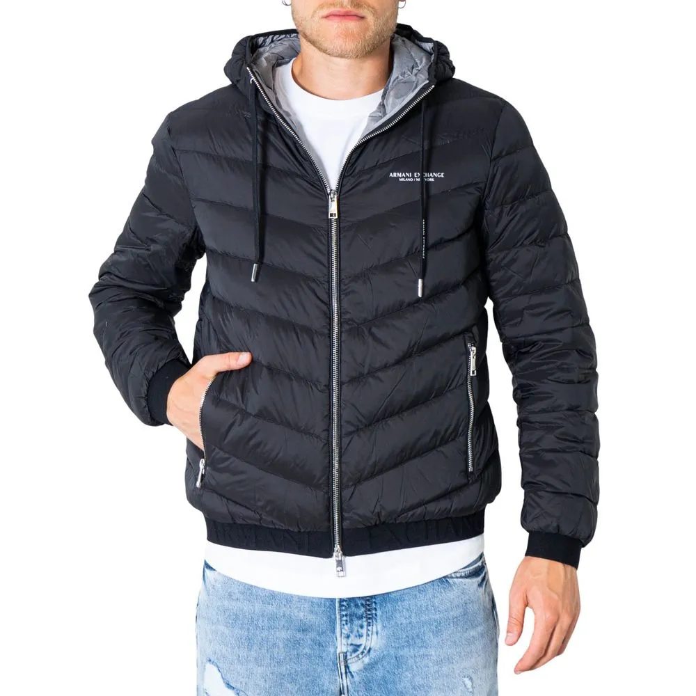 Armani Exchange Men's Black Polyester Jacket