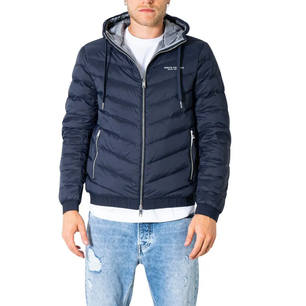 Armani Exchange Men's Blue Polyester Jacket