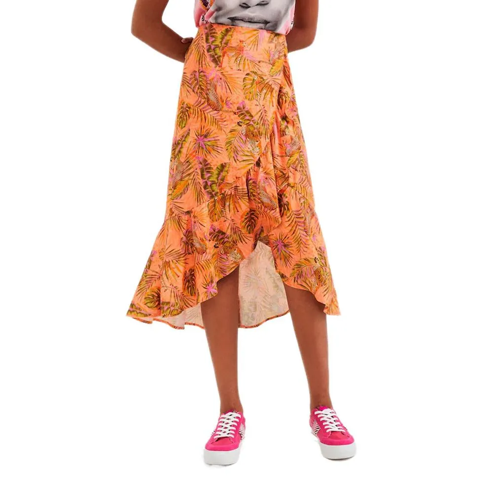 Desigual Women's Orange Viscose Skirt