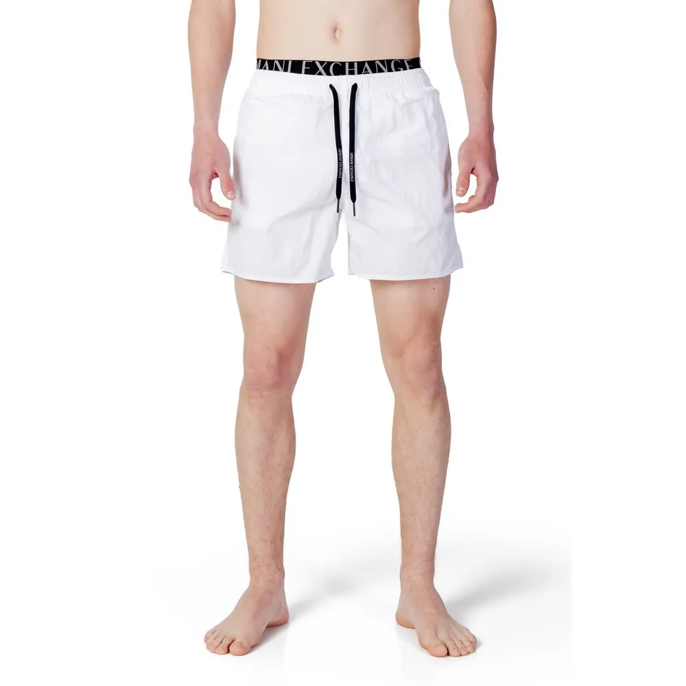 Armani Exchange Men's White Polyester Swimwear