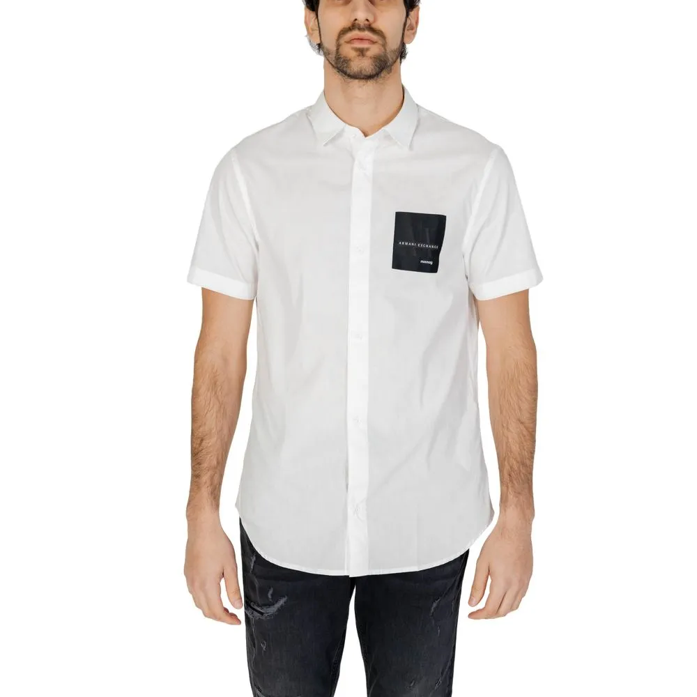 Armani Exchange Men's White Cotton Shirt
