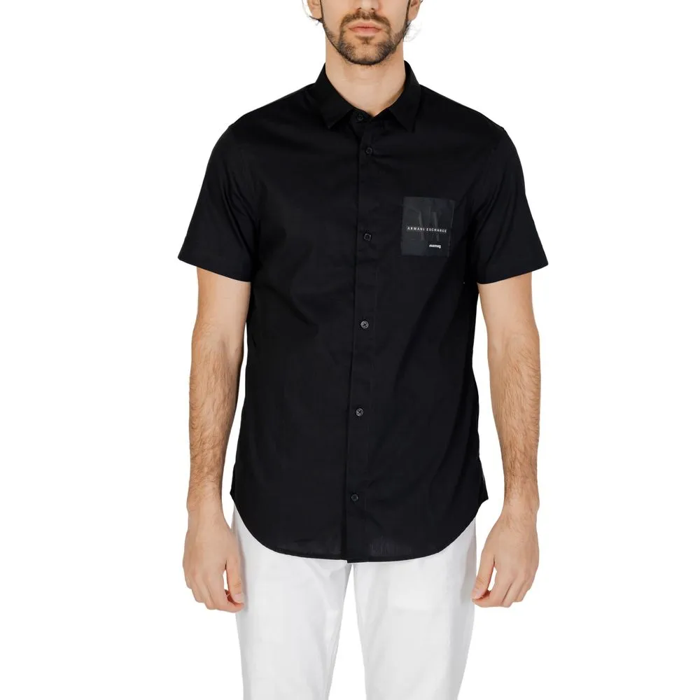 Armani Exchange Men's Black Cotton Shirt