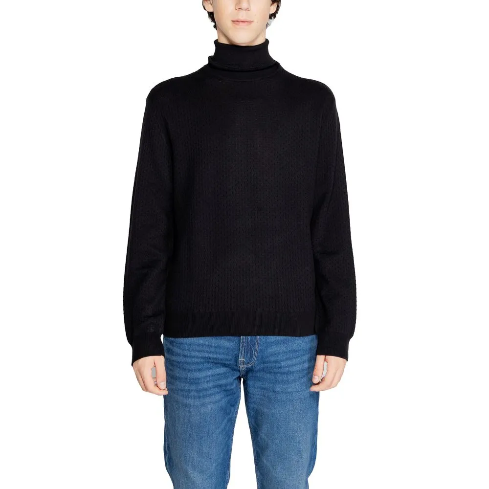 Armani Exchange Men's Black Cotton Sweater