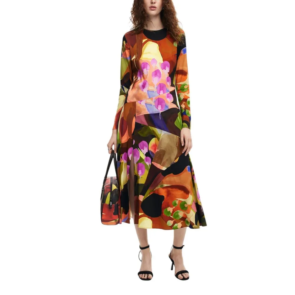 Desigual Women's Gold Viscose Dress