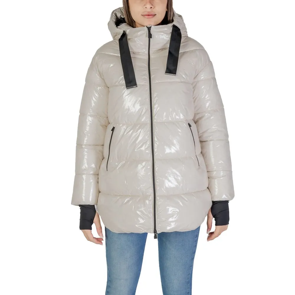Suns Women's Beige Polyamide Jackets & Coat