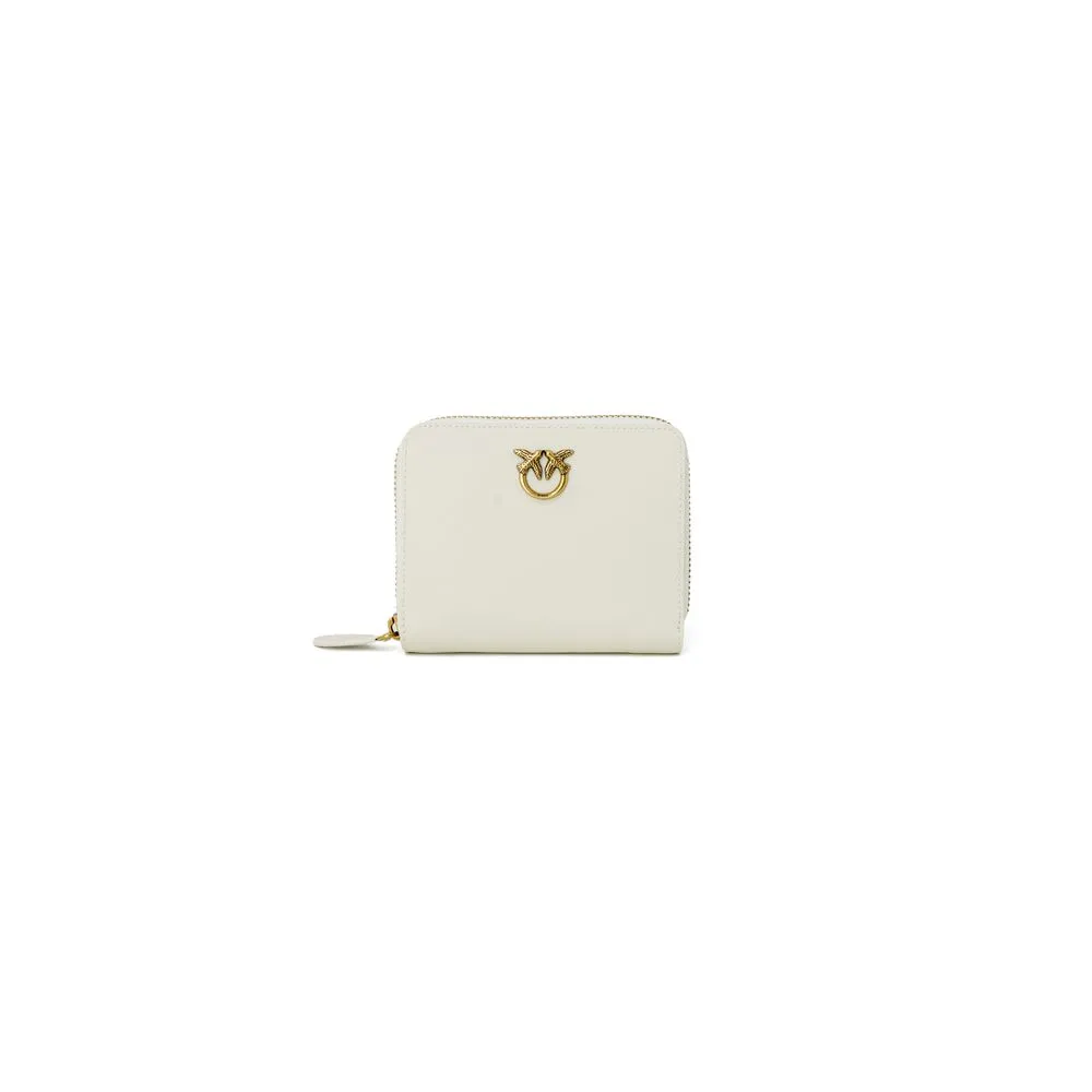 PINKO Women's Cream Leather Wallet