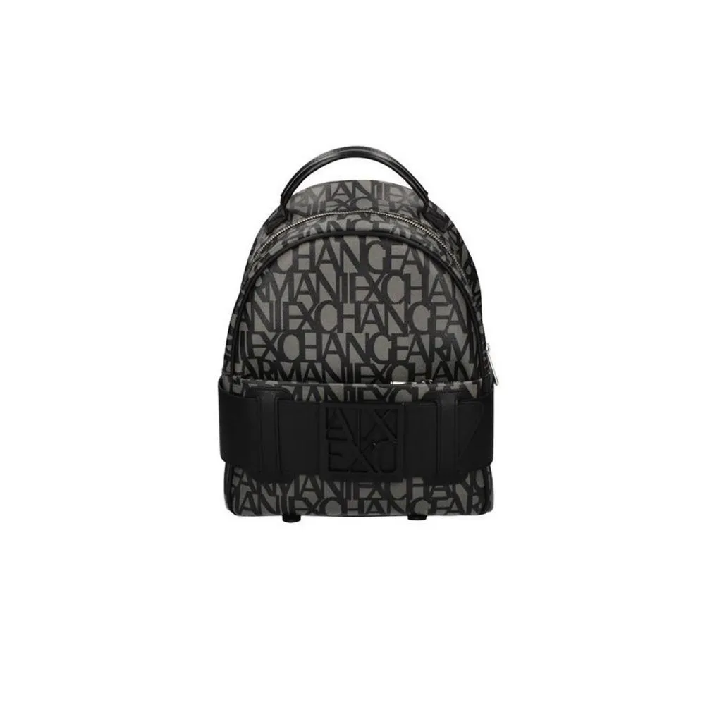 Armani Exchange Women's Black Cotton Backpack