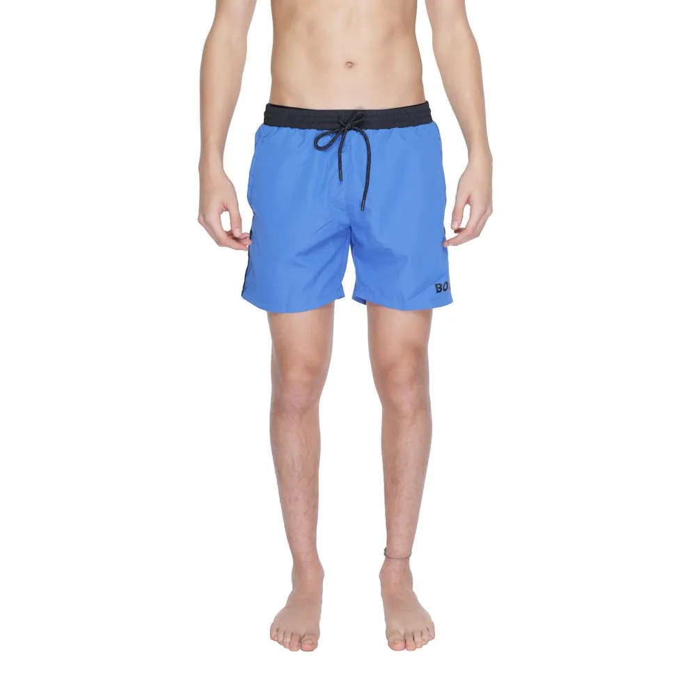 Hugo Boss Men's Blue Polyester Swimwear