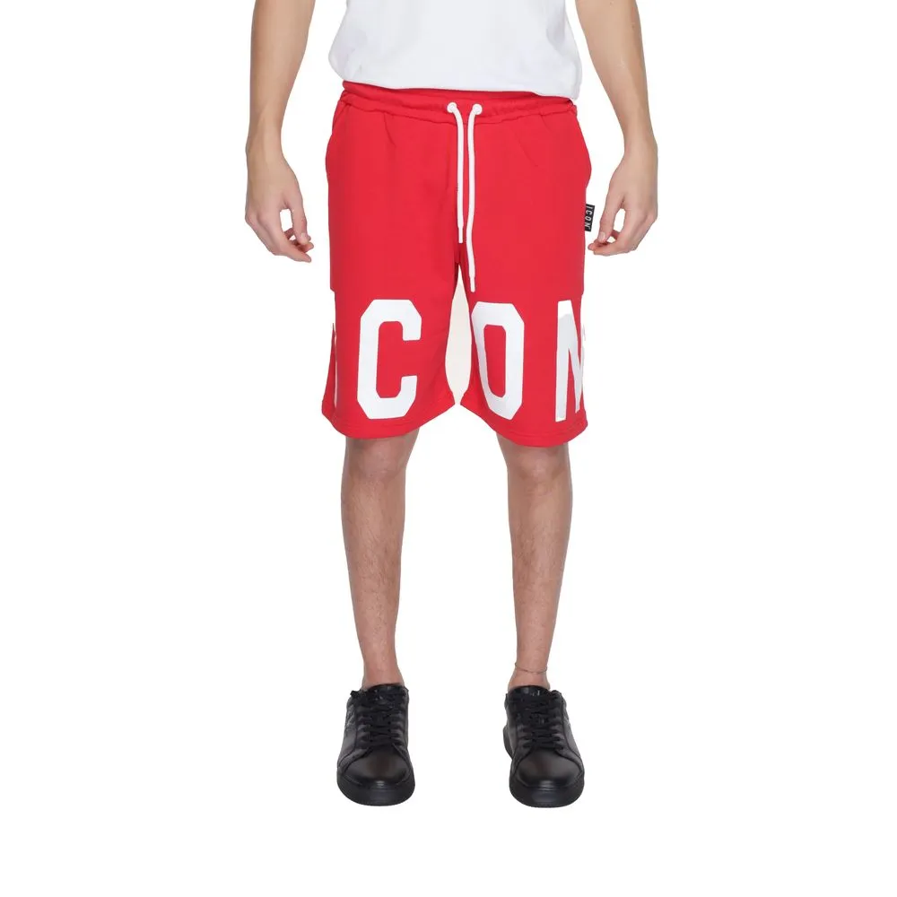 Icon Men's Red Cotton Short