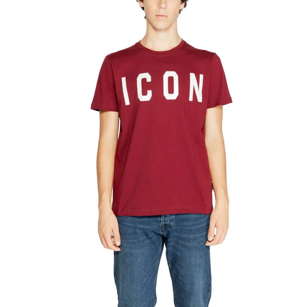 Icon Men's Bordeaux Cotton T-Shirt