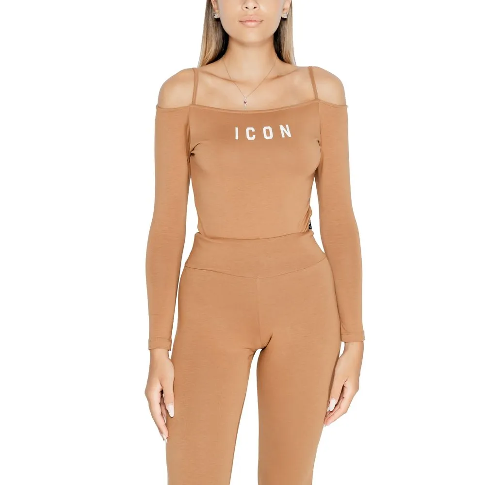 Icon Women's Brown Cotton Tops & T-Shirt
