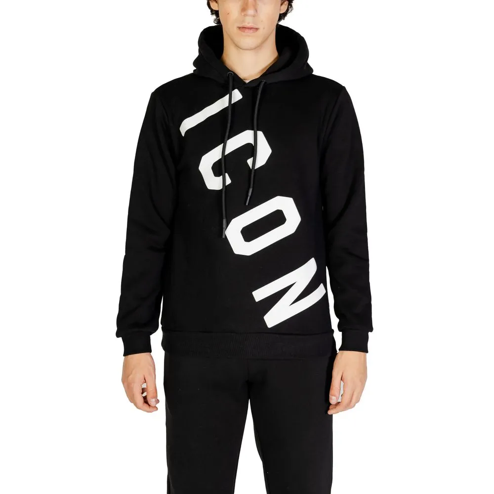 Icon Men's Black And White Cotton Sweater