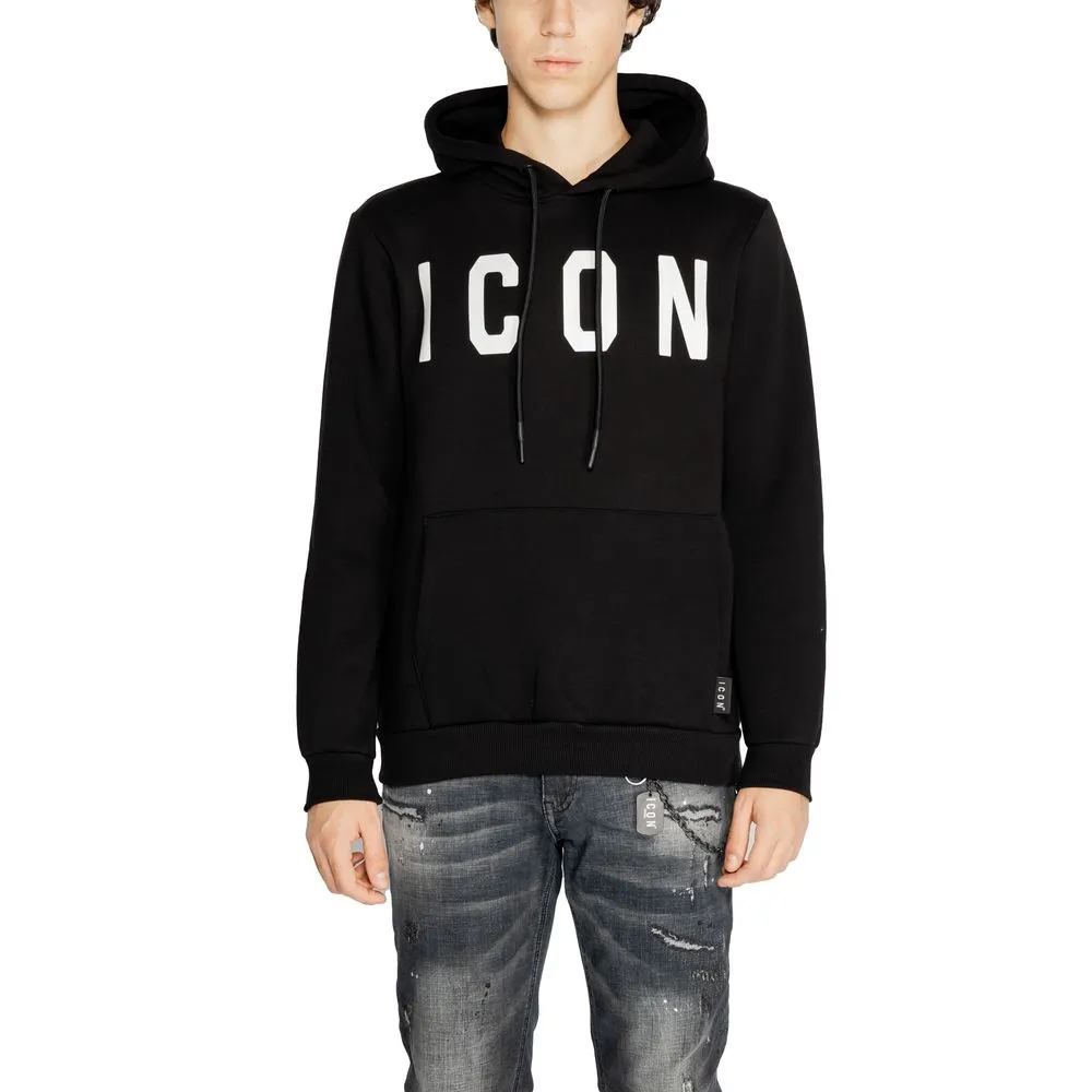 Icon Men's Black And White Cotton Sweater