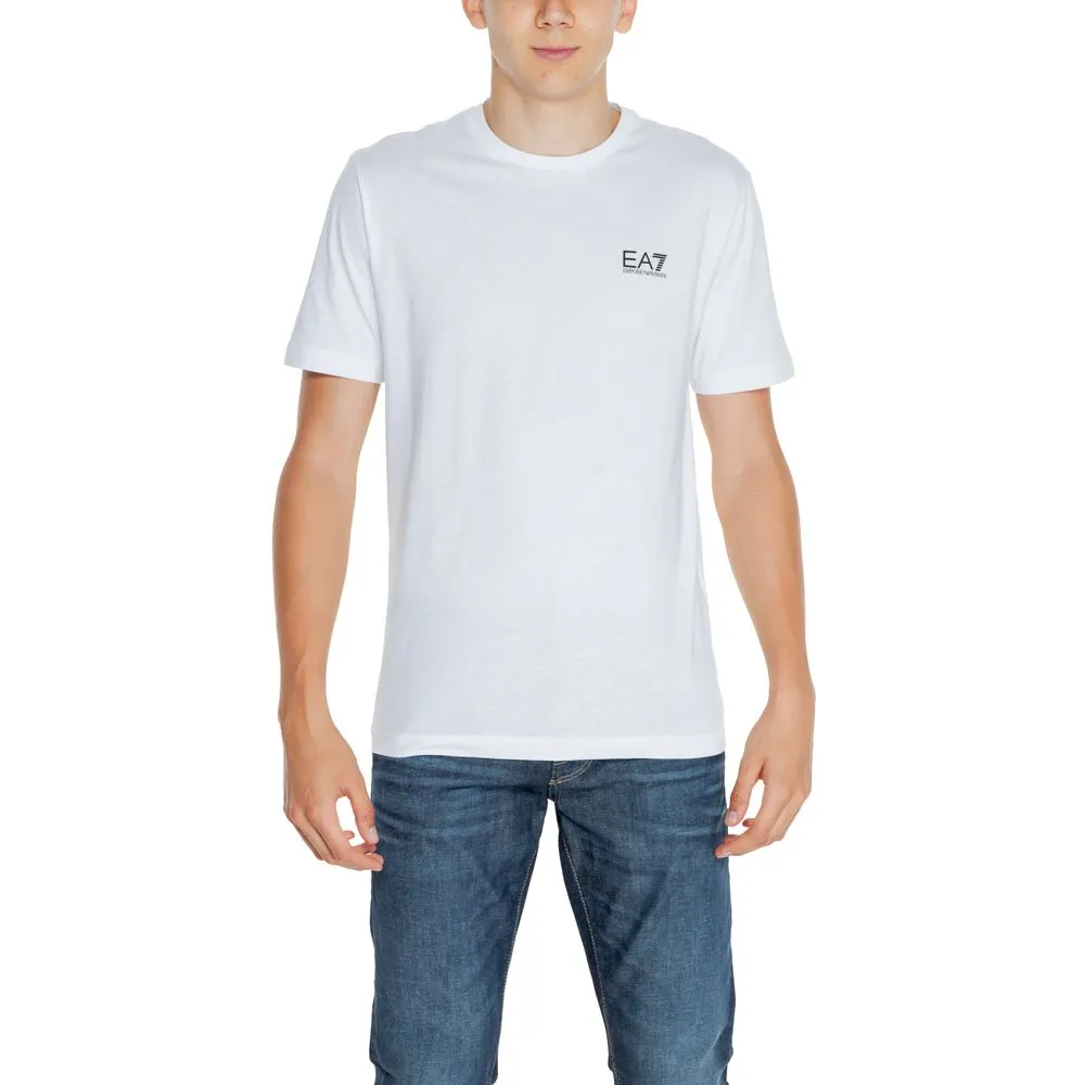 EA7 Emporio Armani Men's White Cotton T-Shirt