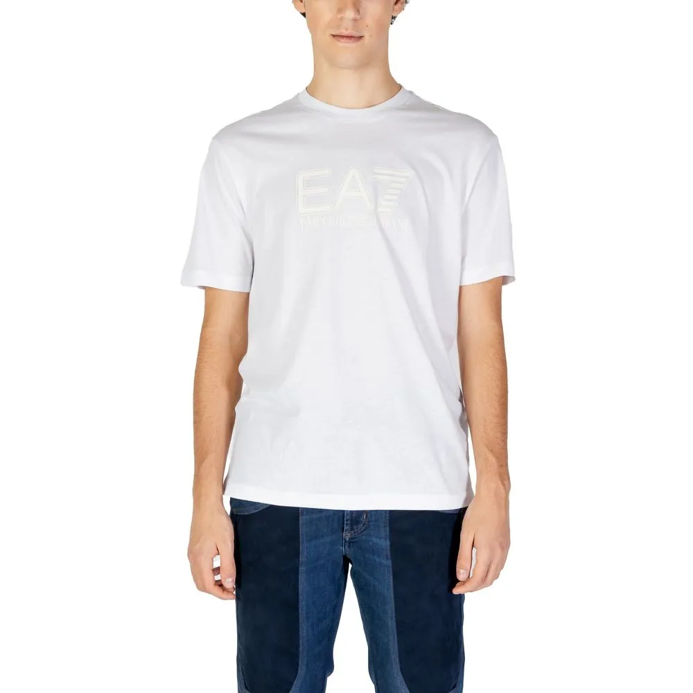 EA7 Emporio Armani Men's White Cotton T-Shirt