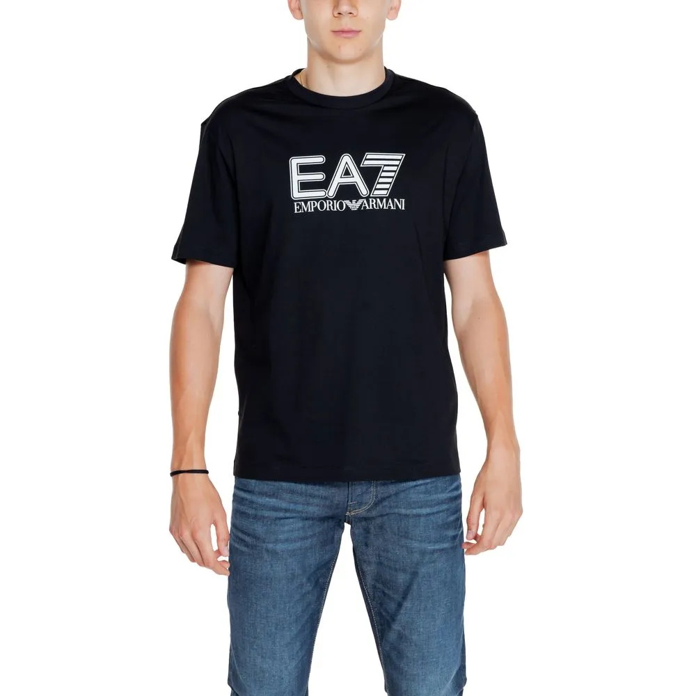 EA7 Emporio Armani Men's Black Cotton T-Shirt