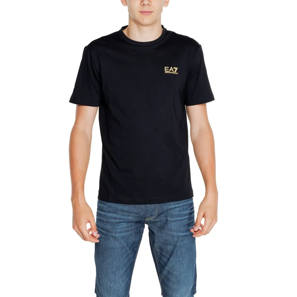 EA7 Emporio Armani Men's Black Cotton T-Shirt