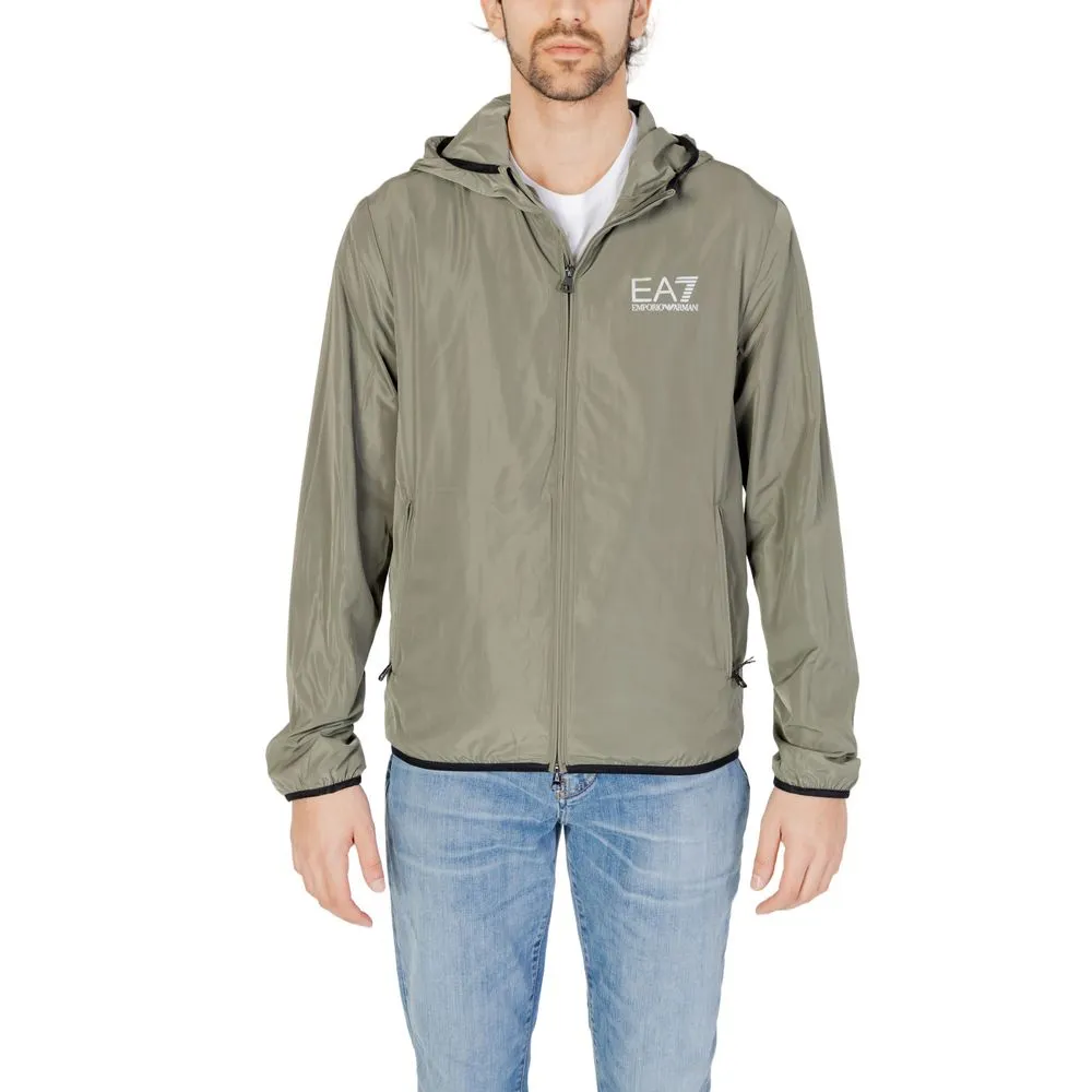 EA7 Emporio Armani Men's Green Polyester Jacket