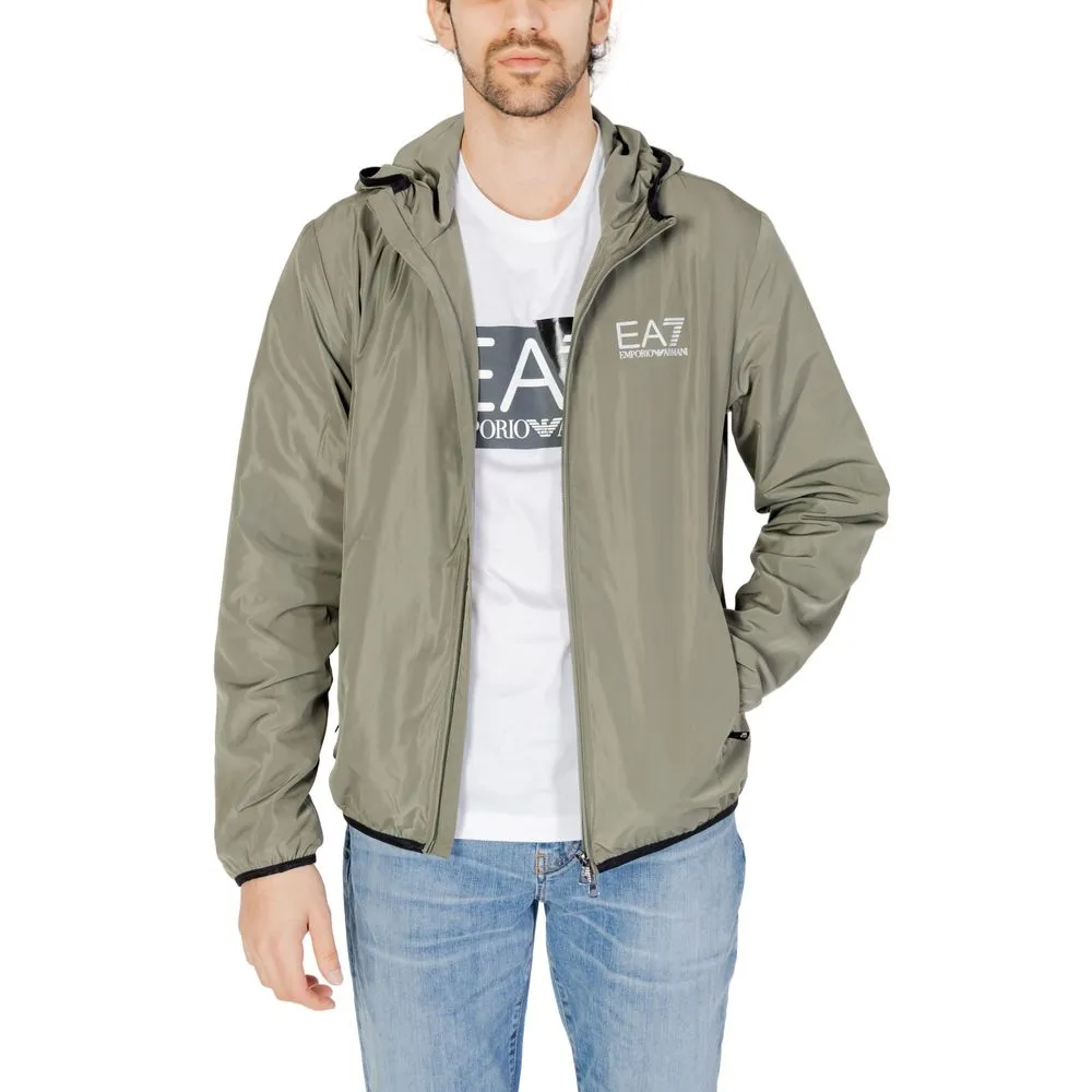 EA7 Emporio Armani Men's Green Polyester Jacket