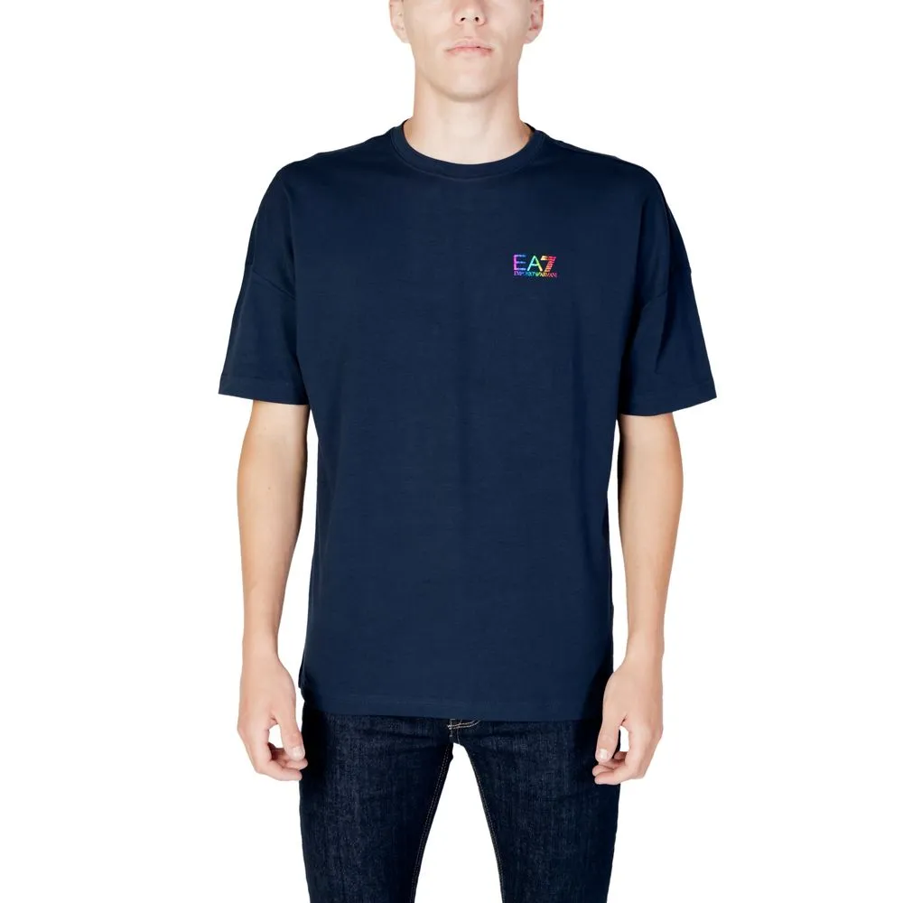 EA7 Emporio Armani Men's Blue Cotton T-Shirt