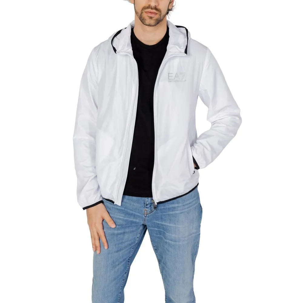 EA7 Emporio Armani Men's White Polyester Jacket