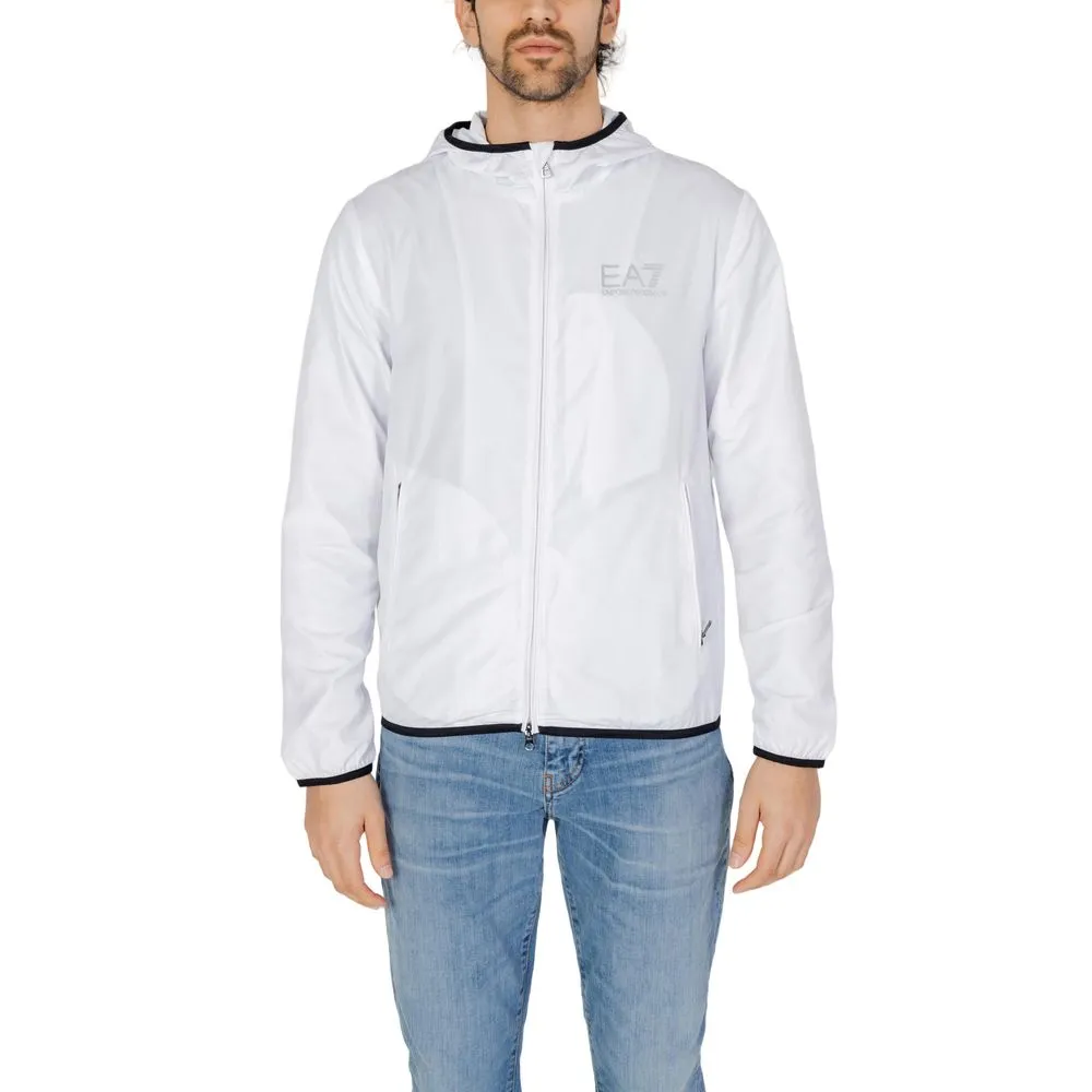 EA7 Emporio Armani Men's White Polyester Jacket