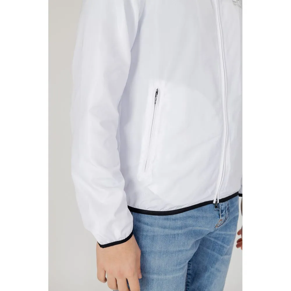EA7 Emporio Armani Men's White Polyester Jacket