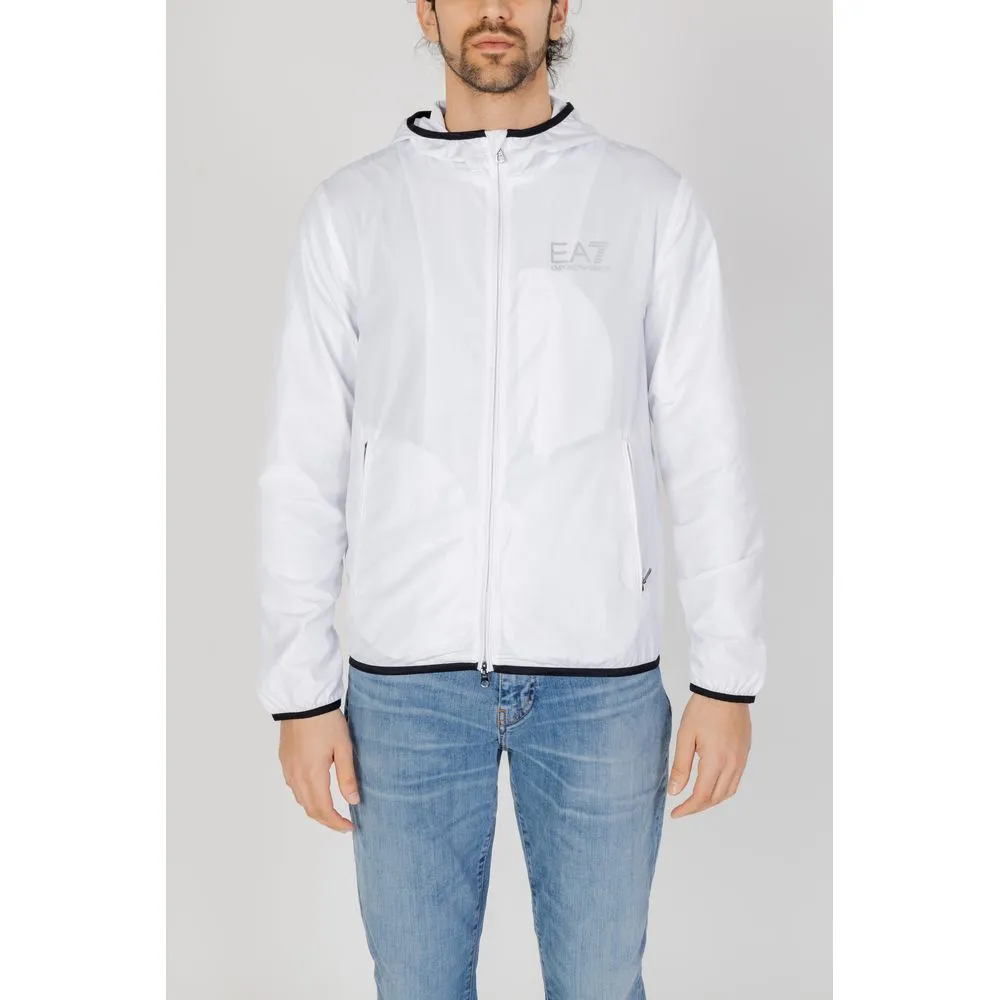 EA7 Emporio Armani Men's White Polyester Jacket