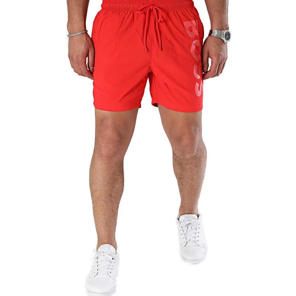 Hugo Boss Men's Red Polyester Swimwear