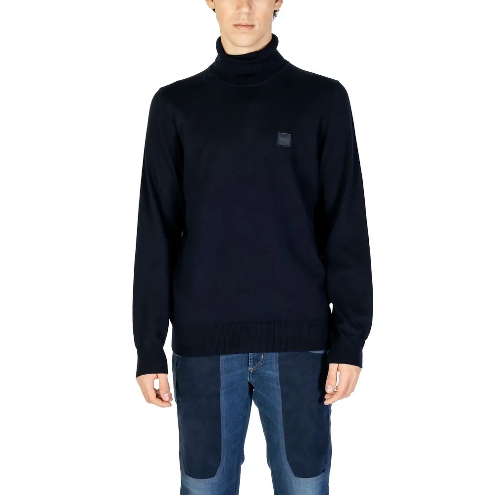 Hugo Boss Men's Blue Cotton Sweater