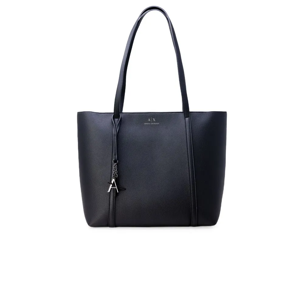 Armani Exchange Women's Black Synthetic Leather Handbag