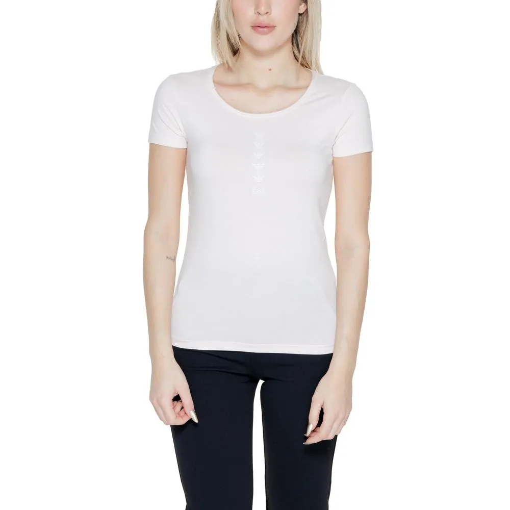 EA7 Emporio Armani Women's Pink Cotton Tops & T-Shirt