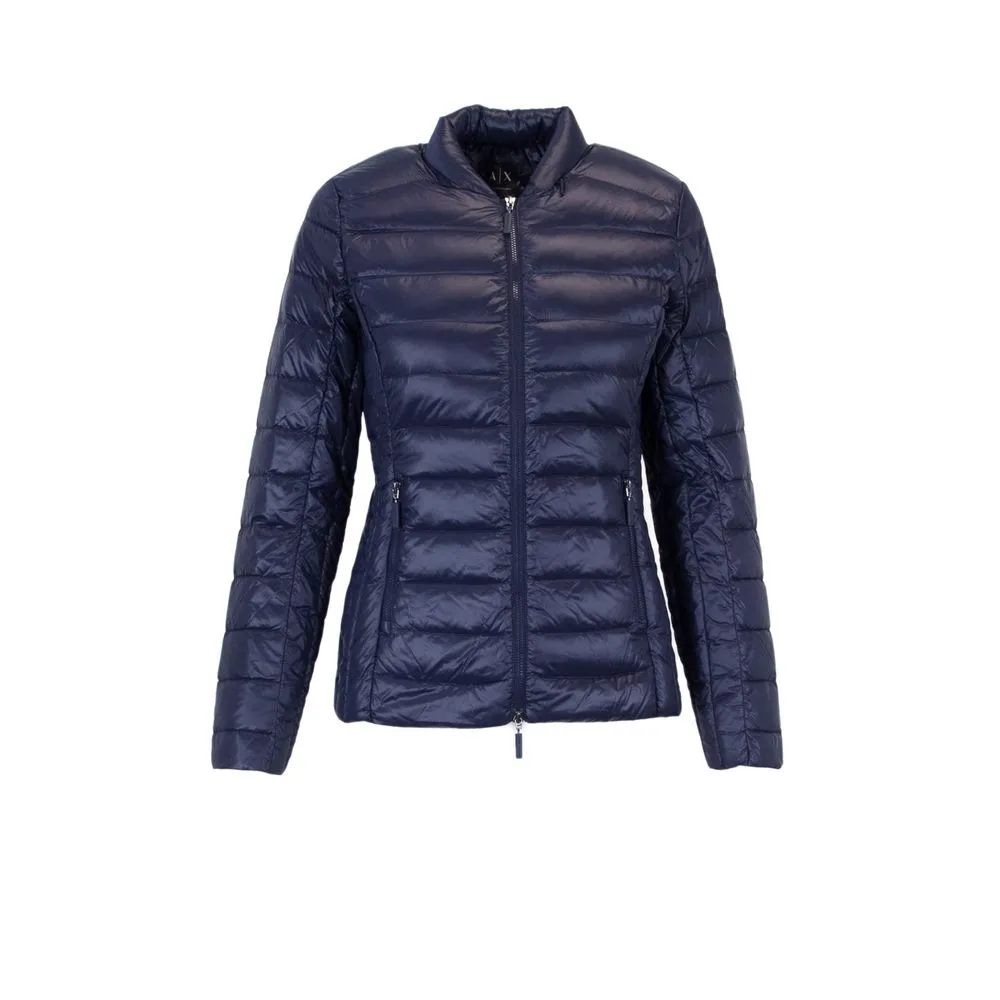 Armani Exchange Women's Blue Polyester Jackets & Coat