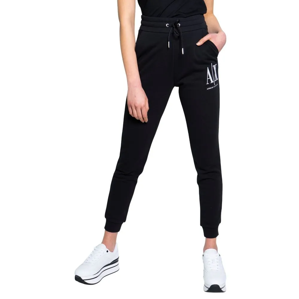 Armani Exchange Women's Black Cotton Jeans & Pant