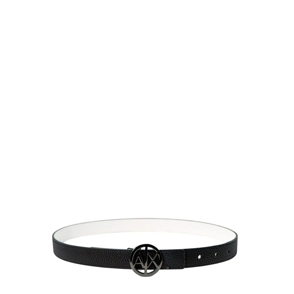 Armani Exchange Women's Black Polyester Belt